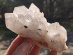 Natural Cascading Ambositra Clear Candle Quartz Crystal Cluster x 1 From Ambositra, Madagascar