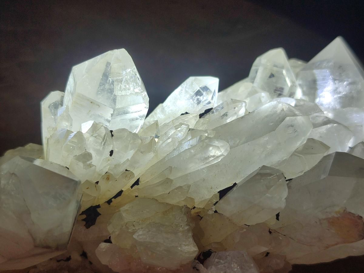 Natural Cascading Ambositra Clear Candle Quartz Crystal Cluster x 1 From Ambositra, Madagascar