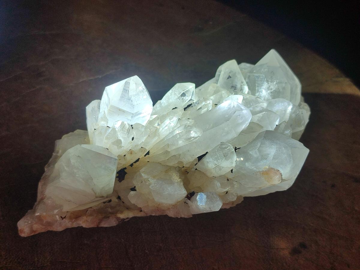 Natural Cascading Ambositra Clear Candle Quartz Crystal Cluster x 1 From Ambositra, Madagascar