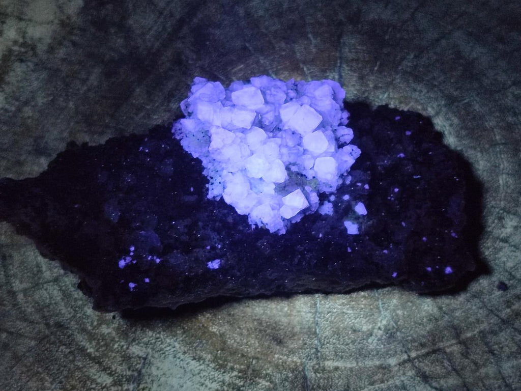 Natural Cubic Fluorite Island on a Feldspar Black Tourmaline and Hyalite Matrix x 1 From Erongo, Namibia