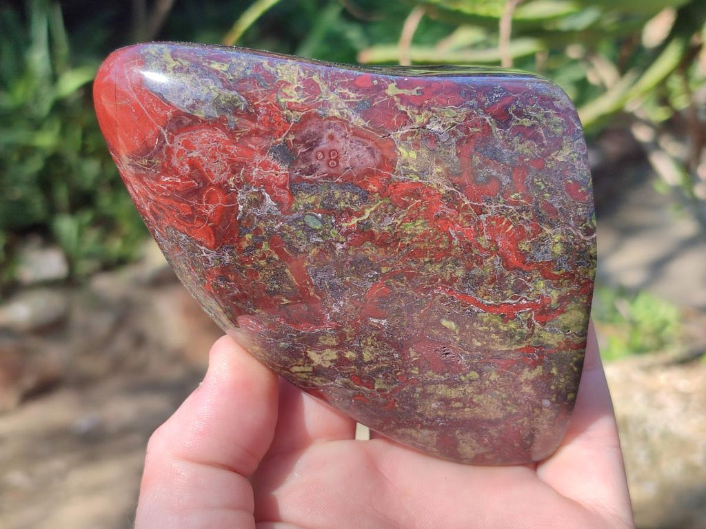 Polished Dragonsblood Stone Standing Display Piece x 1 From Tshipise, South Africa