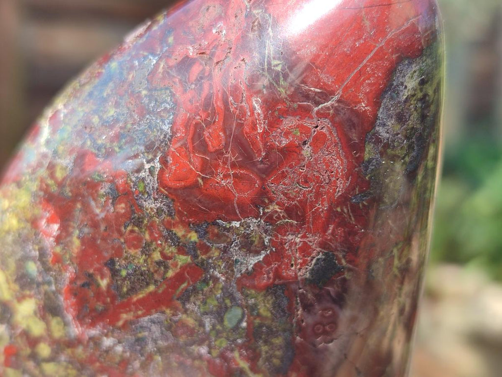 Polished Dragonsblood Stone Standing Display Piece x 1 From Tshipise, South Africa