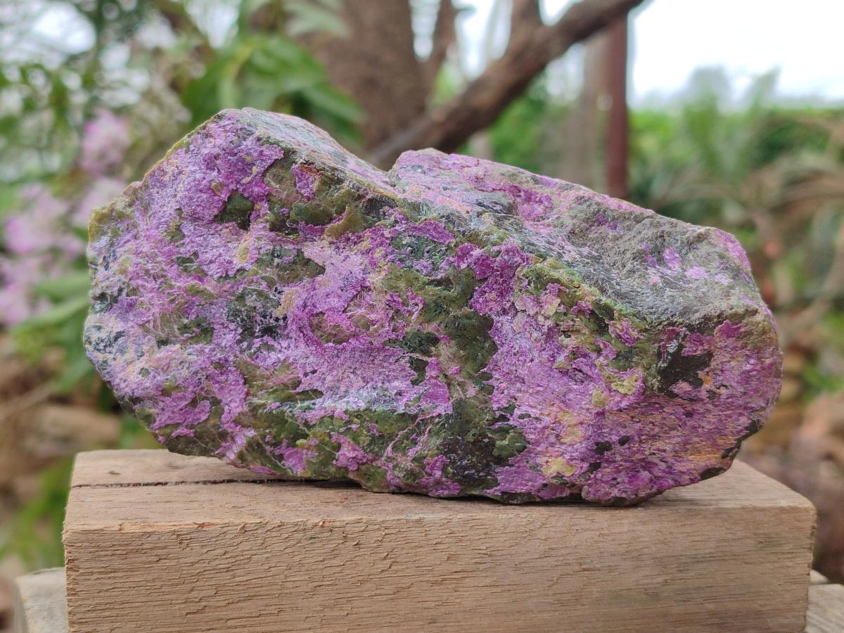 Natural Super Bright Purple and Green Rare Stichtite and Serpentine Specimen x 1 From Barberton, South Africa