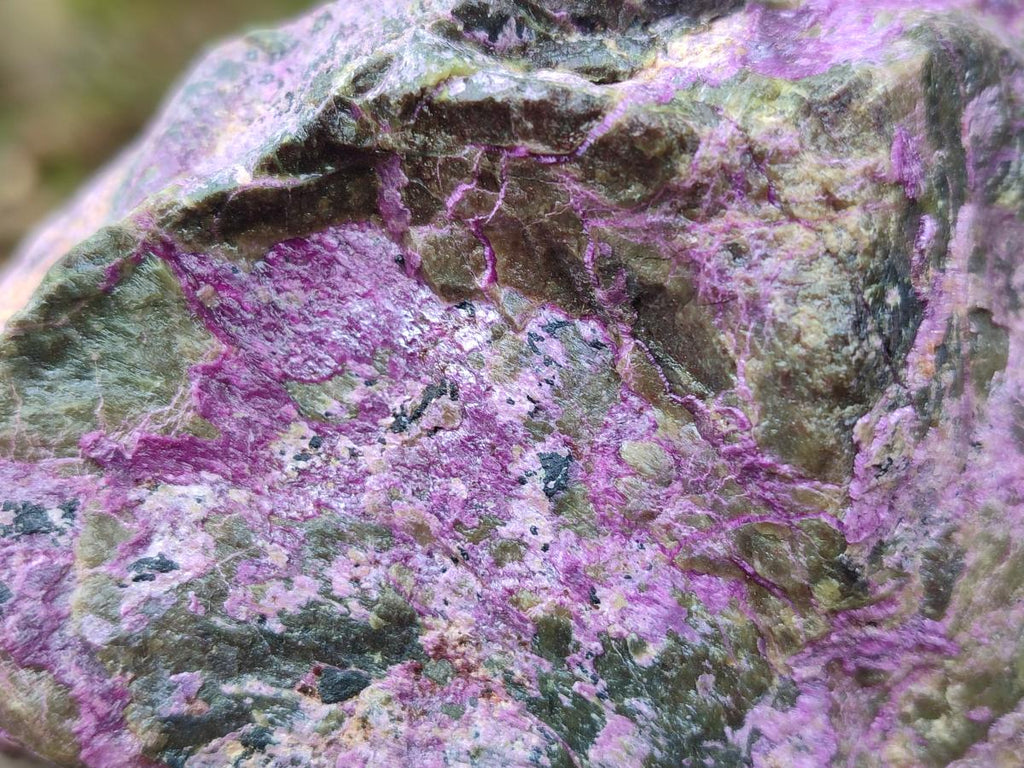 Natural Super Bright Purple and Green Rare Stichtite and Serpentine Specimen x 1 From Barberton, South Africa