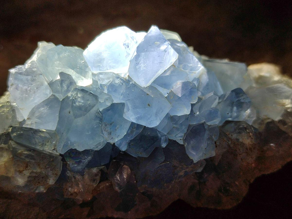Natural Mixed Set of 6 African Mineral Specimens in a Wooden Display Box x 1 From Southern Africa