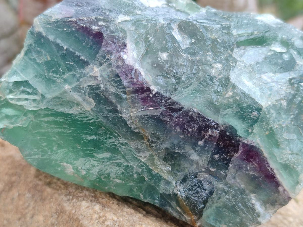Polished and Natural Pair of Watermelon Fluorite Specimens x 1 From Uis, Namibia