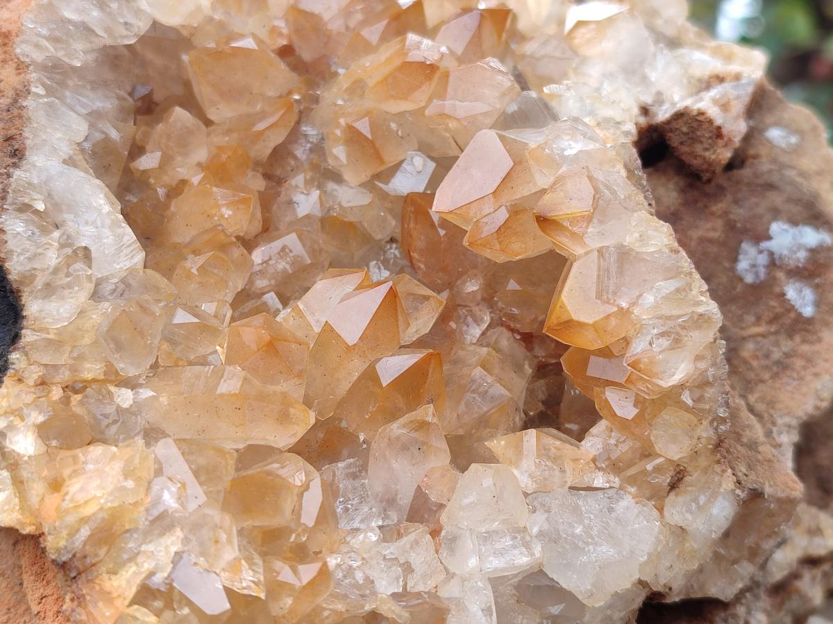 Natural Large Golden Orange Limonite Quartz Specimen x 1 From Mwinilunga, Zambia