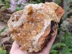Natural Large Golden Orange Limonite Quartz Specimen x 1 From Mwinilunga, Zambia