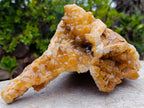 Natural Large Golden Limonite Phantom Crystal Vug Specimen x 1 From Mwinilunga, Zambia