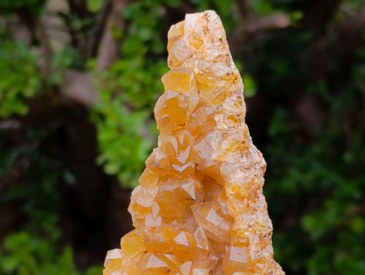 Natural Large Golden Limonite Phantom Crystal Vug Specimen x 1 From Mwinilunga, Zambia