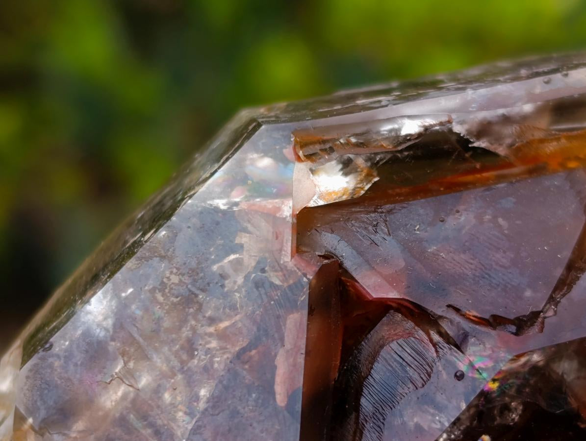 Natural Etched Brandberg Window Smokey Quartz Crystal x 1 From Brandberg, Namibia