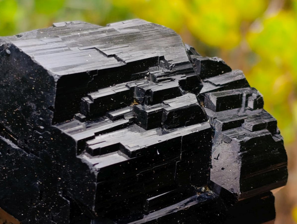 Natural Mirror Shiny Cascading Schorl Black Tourmaline Crystal x 1 From Erongo Mountain, Namibia