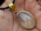 Hand Made Golden Rutile in Clear Rock Crystal Necklace by Rock Lovers Jewellery x 1 From Madagascar