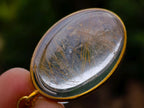 Hand Made Golden Rutile in Clear Rock Crystal Necklace by Rock Lovers Jewellery x 1 From Madagascar