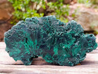 Polished and Natural Unique Pair of Crystalline Silky Malachite Halves x 1 From Kasompe, Congo