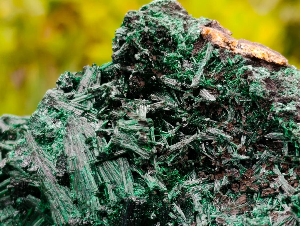 Polished and Natural Unique Pair of Crystalline Silky Malachite Halves x 1 From Kasompe, Congo