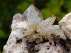 Natural Goshenite Aquamarine Cluster on a Smokey Quartz and Feldspar Matrix x 1 From Erongo, Namibia