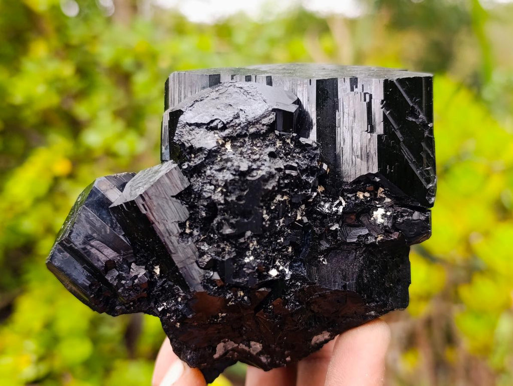 Natural Mercedes Star Cascading Schorl Black Tourmaline Crystal Cluster x 1 From Erongo Mountain, Namibia