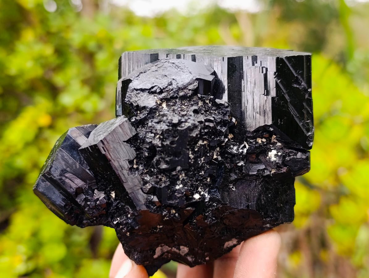 Natural Mercedes Star Cascading Schorl Black Tourmaline Crystal Cluster x 1 From Erongo Mountain, Namibia