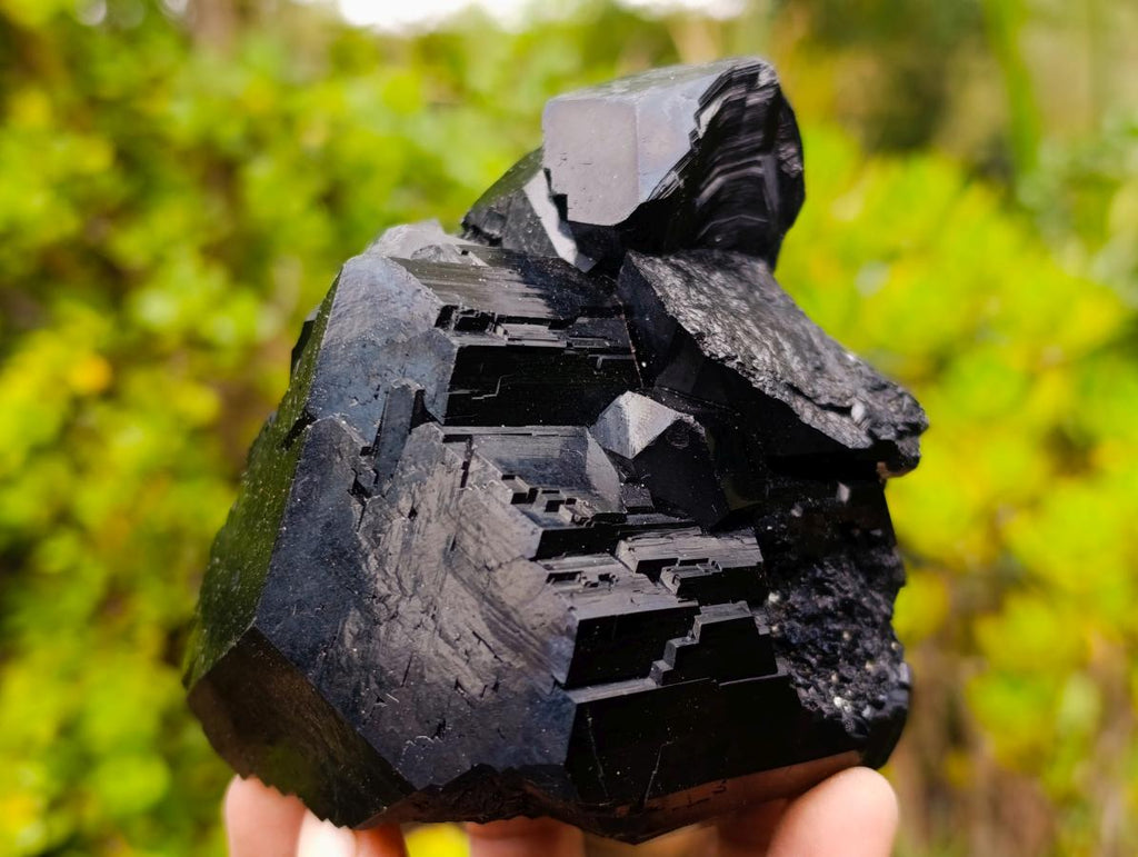 Natural Mercedes Star Cascading Schorl Black Tourmaline Crystal Cluster x 1 From Erongo Mountain, Namibia