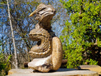 Hand Made XXL Septerye Dragon with Ammonite Sculpture x 1 From Mahajanga, Madagascar