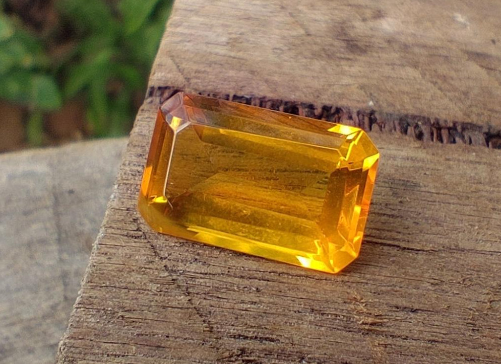 Polished Faceted Fossil Amber Stone x 1 From Poland