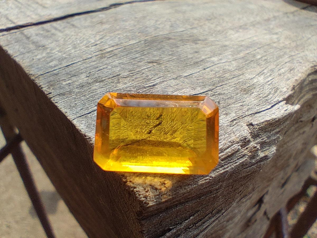 Polished Faceted Fossil Amber Stone x 1 From Poland