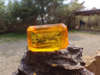 Polished Faceted Fossil Amber Stone x 1 From Poland