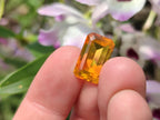 Polished Faceted Fossil Amber Stone x 1 From Poland