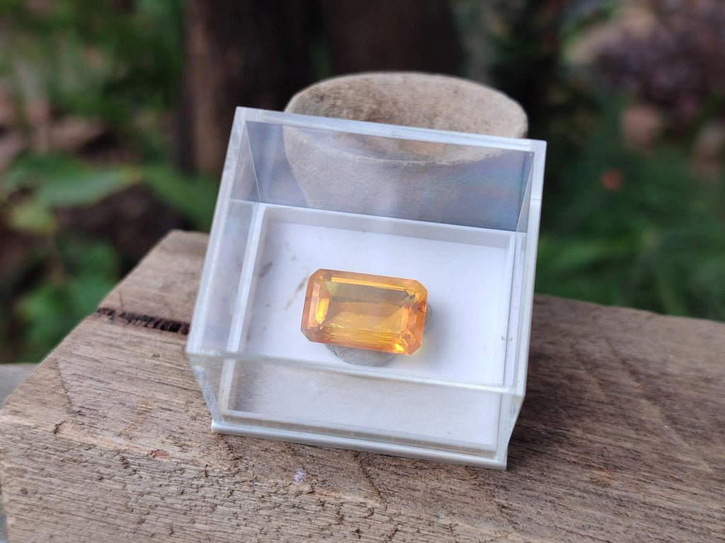 Polished Faceted Fossil Amber Stone x 1 From Poland