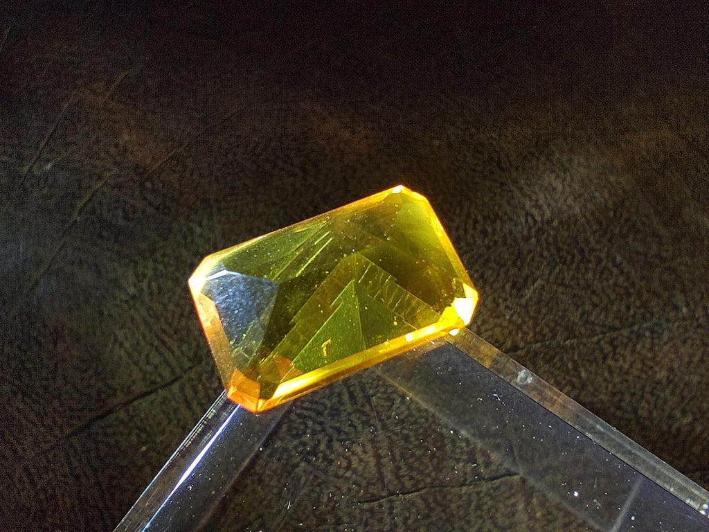 Polished Faceted Fossil Amber Stone x 1 From Poland