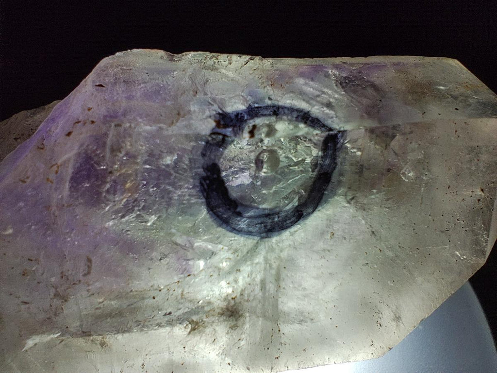 Natural Double Enhydro Smokey Amethyst Quartz Crystal x 1 From Brandberg, Namibia