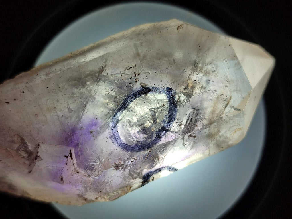 Natural Double Enhydro Smokey Amethyst Quartz Crystal x 1 From Brandberg, Namibia