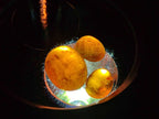 Polished Set of 3 Mandarin Spessartite Garnet Cabochons x 1 From Sperrgebiet, Namibia