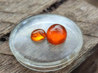 Polished Set of 3 Mandarin Spessartite Garnet Cabochons x 1 From Sperrgebiet, Namibia