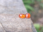 Polished Set of 3 Mandarin Spessartite Garnet Cabochons x 1 From Sperrgebiet, Namibia