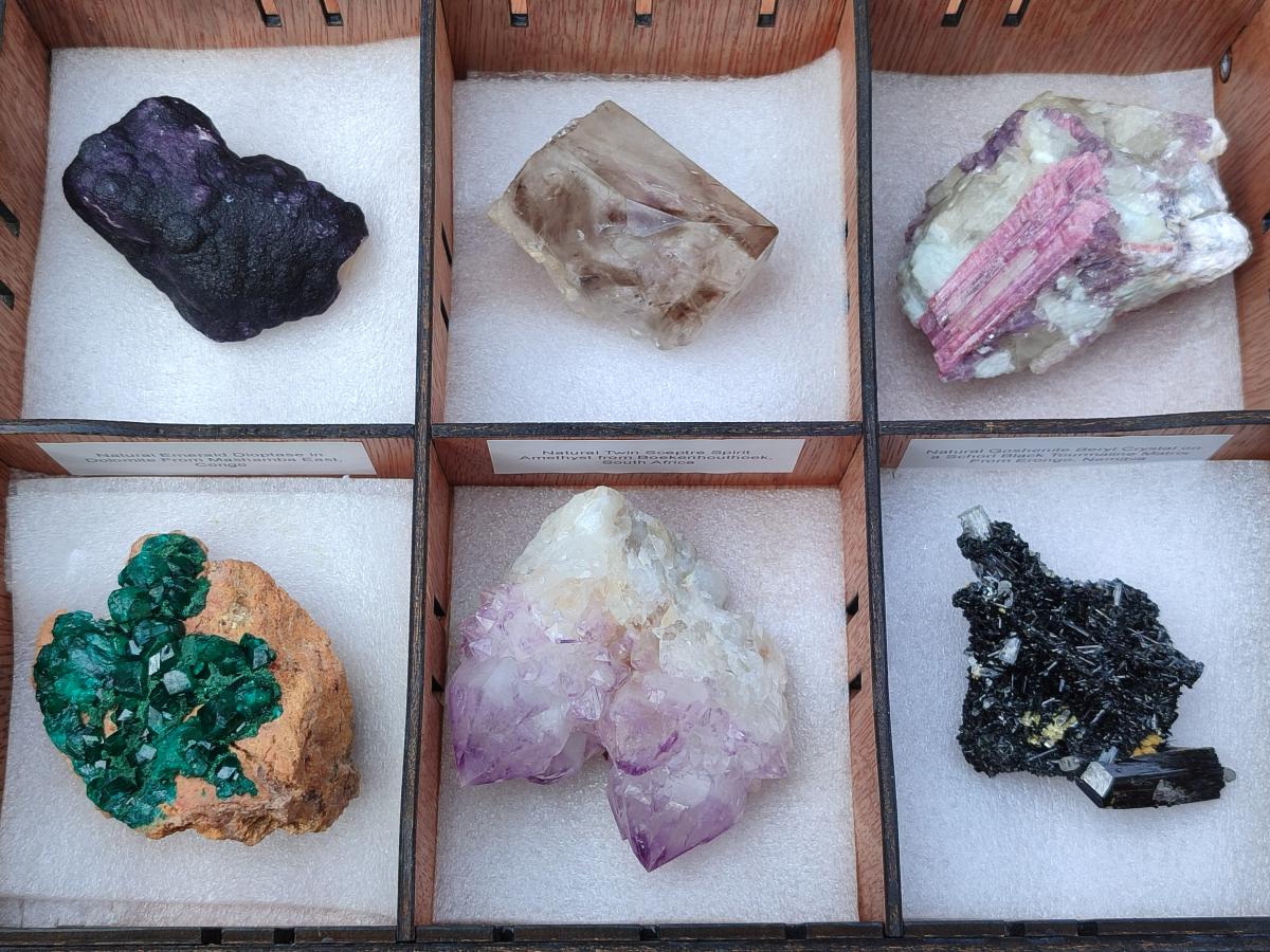 Natural Mix Set of 6 African Mineral and Crystal Specimens x 1 From Southern Africa