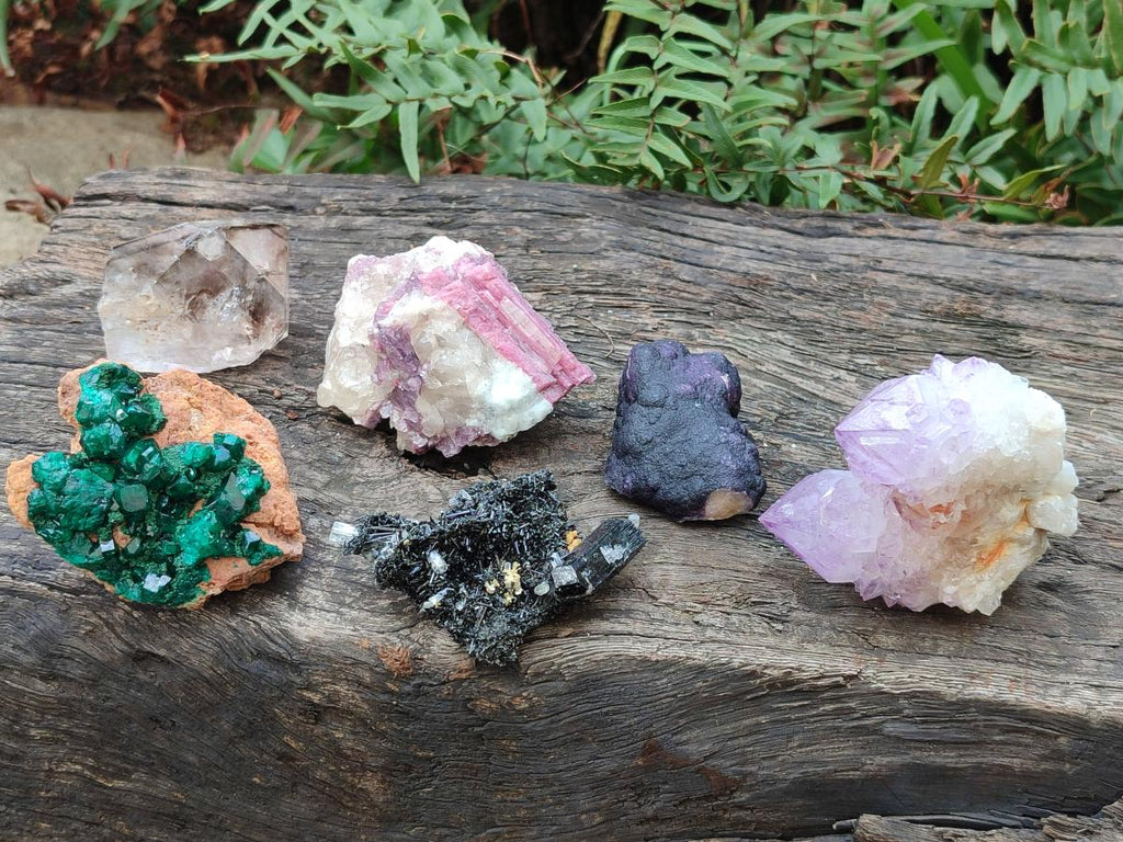 Natural Mix Set of 6 African Mineral and Crystal Specimens x 1 From Southern Africa