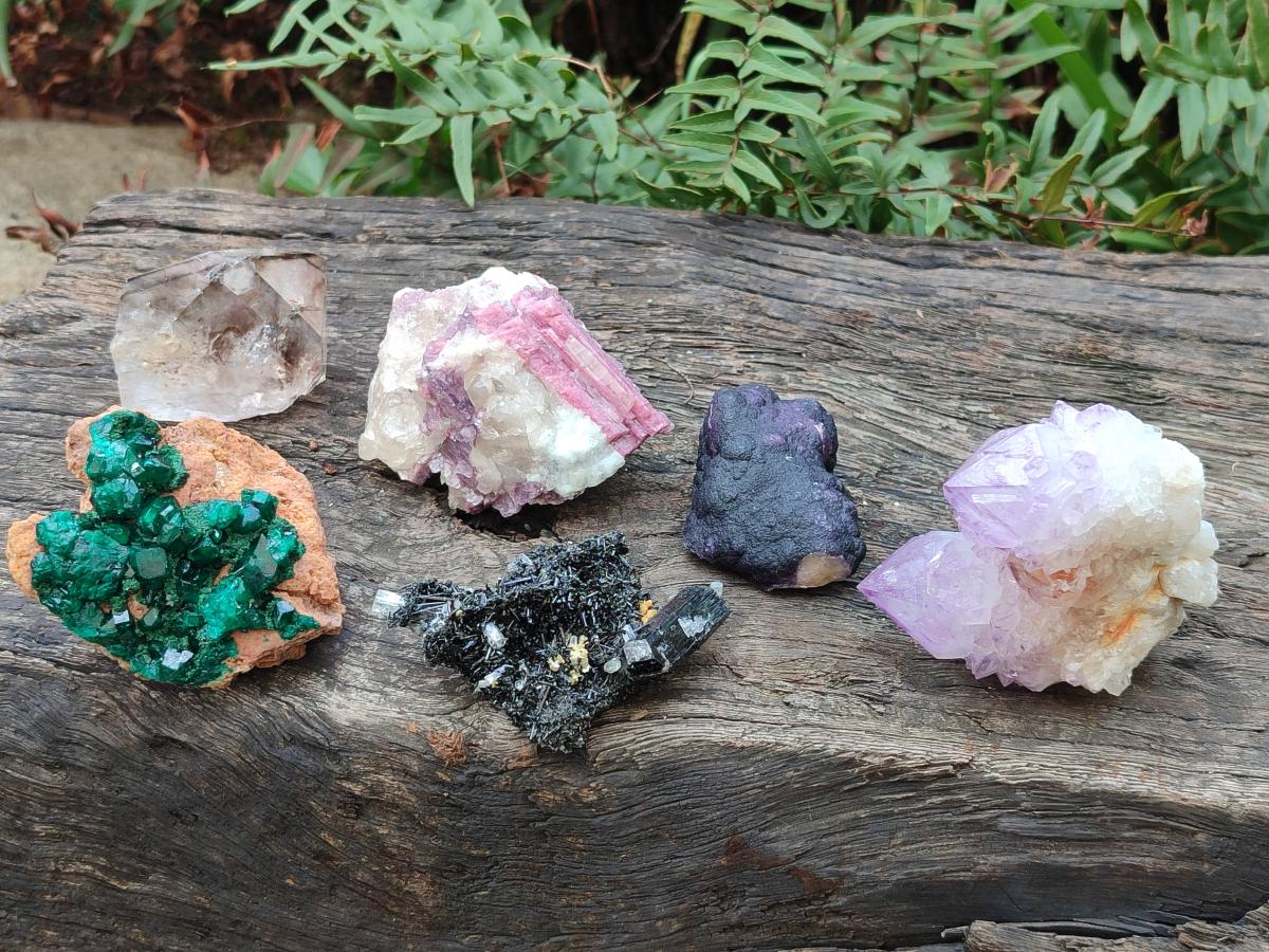 Natural Mix Set of 6 African Mineral and Crystal Specimens x 1 From Southern Africa