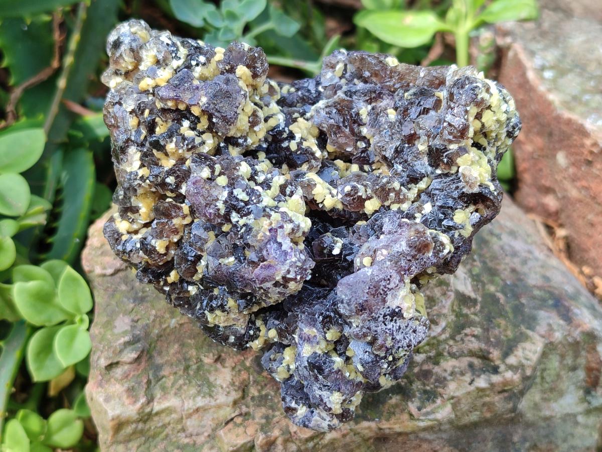 Natural Erongo Mountain Smokey Fluorite Floater Specimen with Muscovite Mica x 1 From Erongo Mountain, Namibia