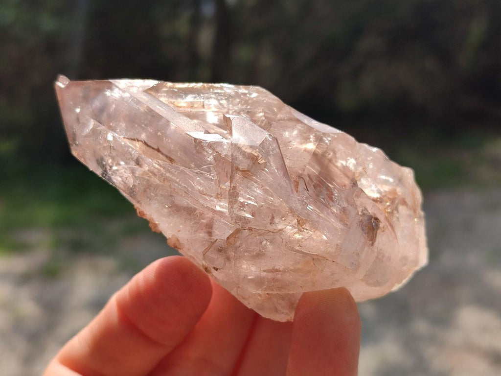 Natural Brandberg Etched Window Quartz Crystal with Smokey Faces x 1 From Brandberg, Namibia