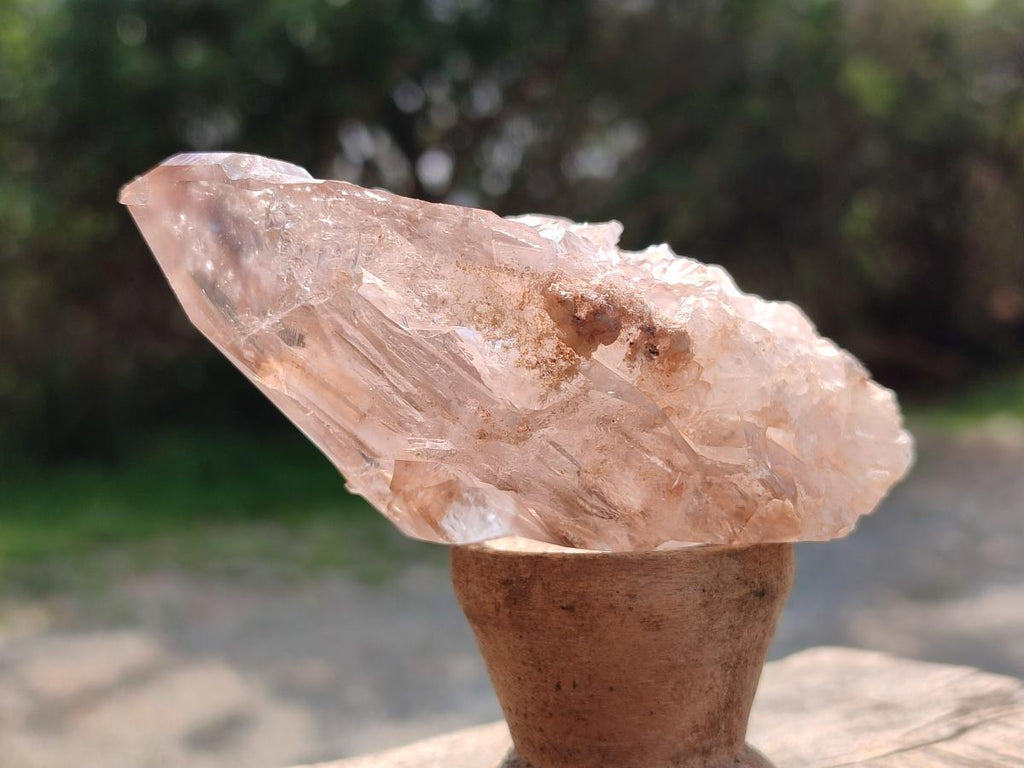 Natural Brandberg Etched Window Quartz Crystal with Smokey Faces x 1 From Brandberg, Namibia