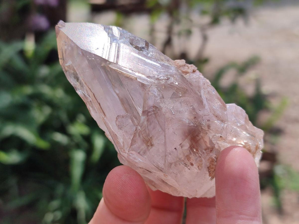 Natural Brandberg Etched Window Quartz Crystal with Smokey Faces x 1 From Brandberg, Namibia