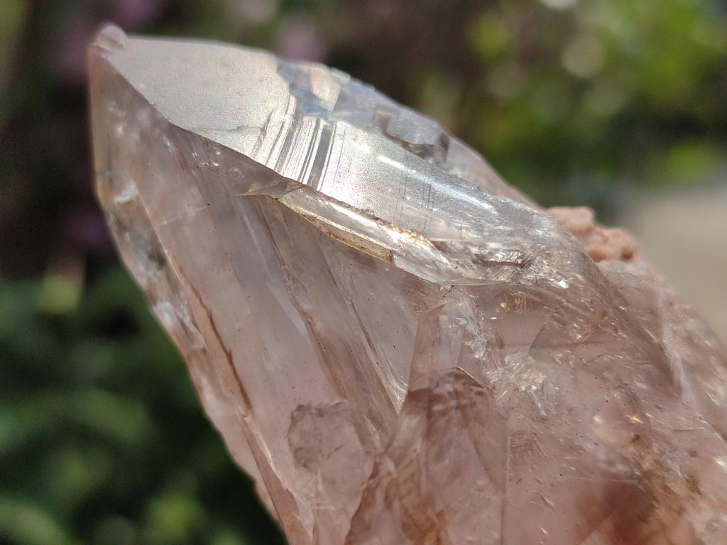 Natural Brandberg Etched Window Quartz Crystal with Smokey Faces x 1 From Brandberg, Namibia