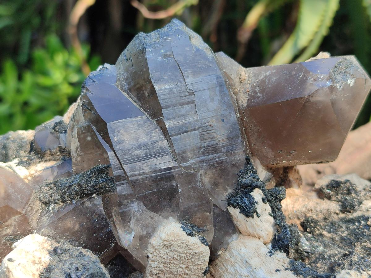 Natural Large Erongo Mountain Cluster of Smokey Quartz with Double Terminated Crystals x 1 From Erongo, Namibia