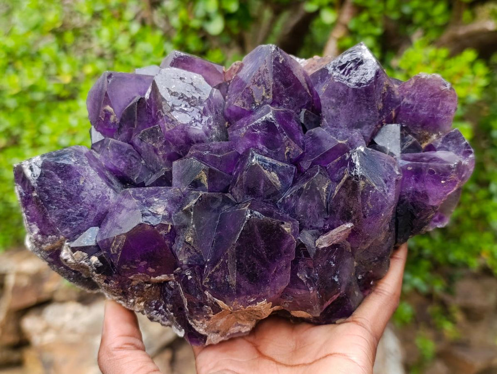 Natural Large Deep Purple Zambian Amethyst Decor Crystal Cluster x 1 From Kalomo, Zambia