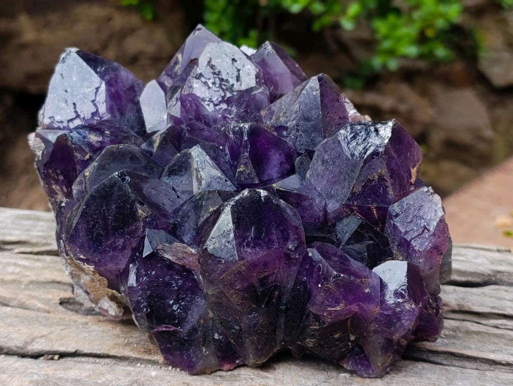 Natural Large Deep Purple Zambian Amethyst Decor Crystal Cluster x 1 From Kalomo, Zambia