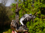 Hand Made Silver Bronze and Copper Lion Sculpture x 1 From South Africa