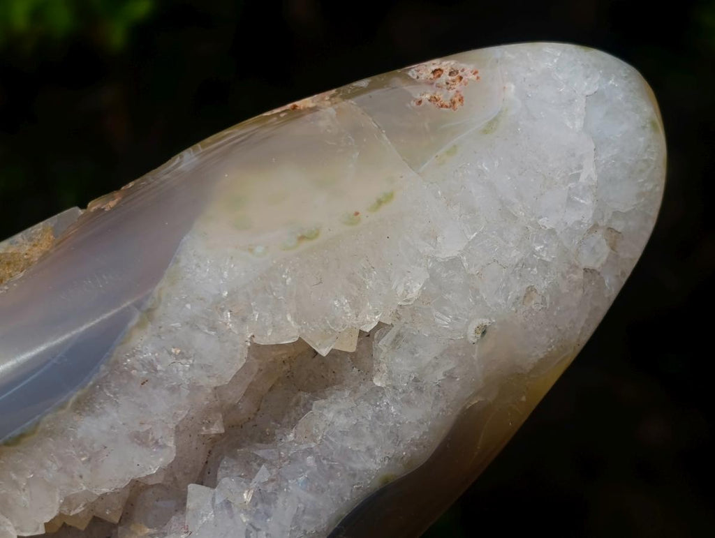 Polished and Natural Maintirano Agate Geode Arch x 1 From Maintirano, Madagascar