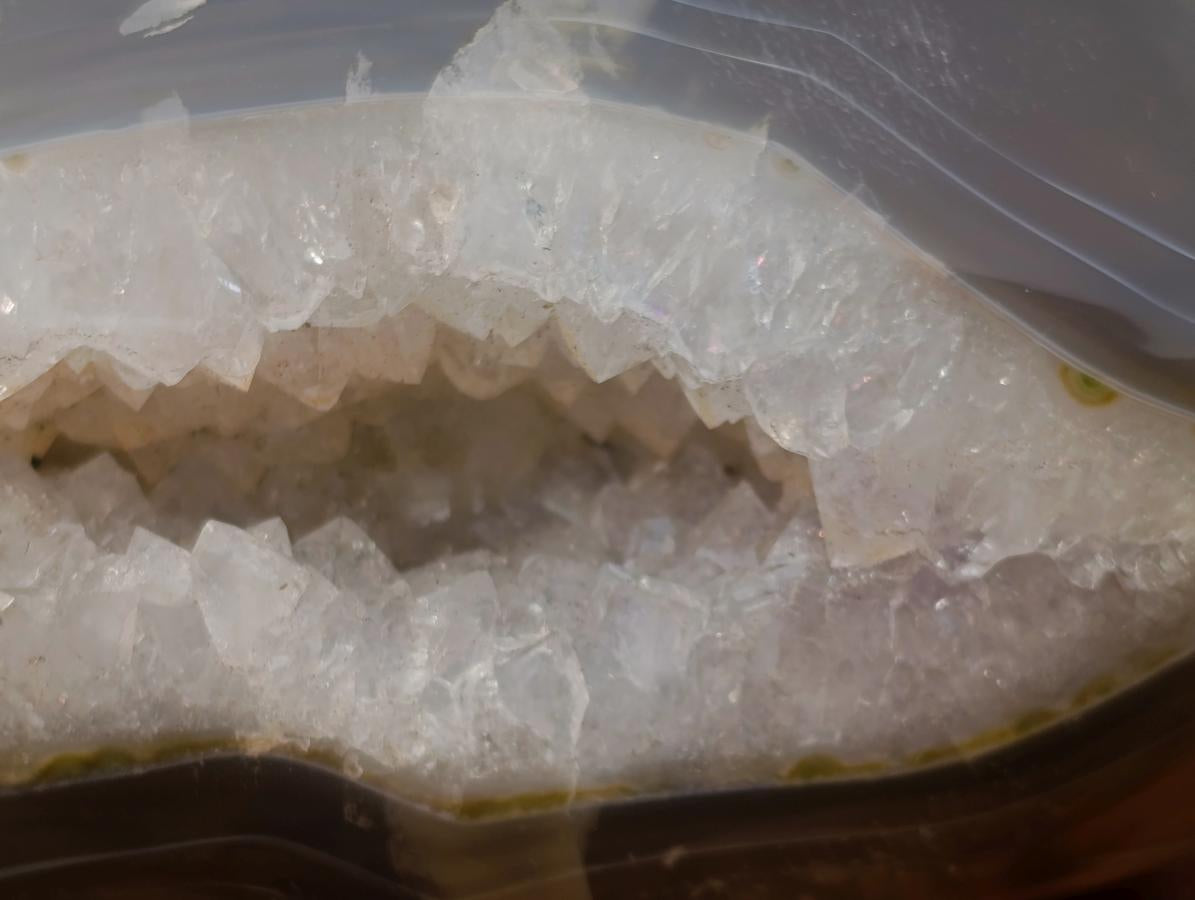 Polished and Natural Maintirano Agate Geode Arch x 1 From Maintirano, Madagascar